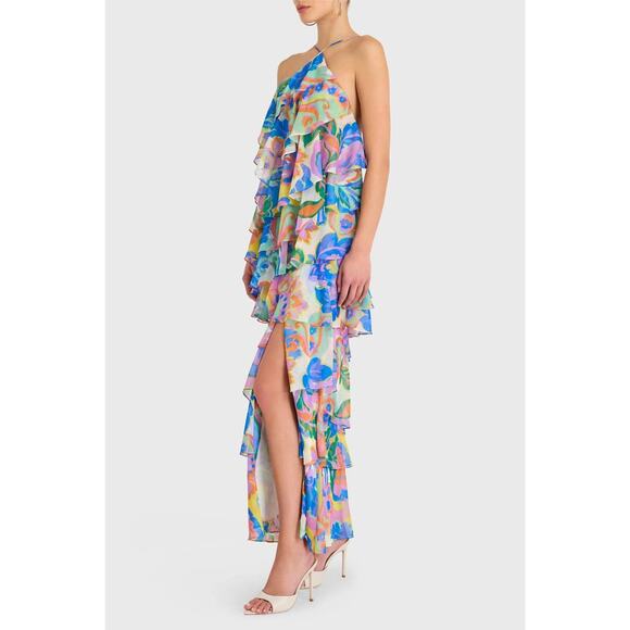 Amanda Uprichard Posie Maxi Dress In Fleetwood Print - Picture 2 of 4